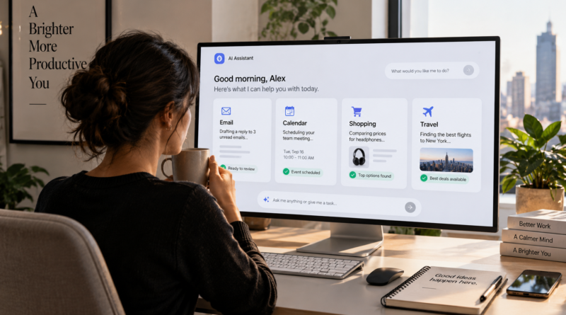 AI agent using a computer to complete tasks for a person