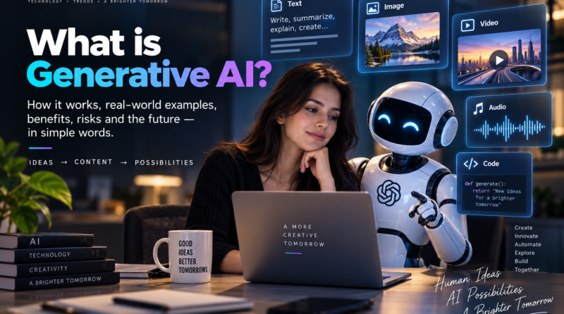 What is generative AI — how it works examples benefits risks