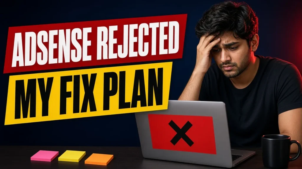AdSense low value content rejection and my fix plan