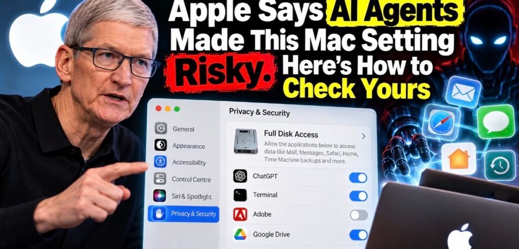 Mac Full Disk Access setting and AI agents privacy warning