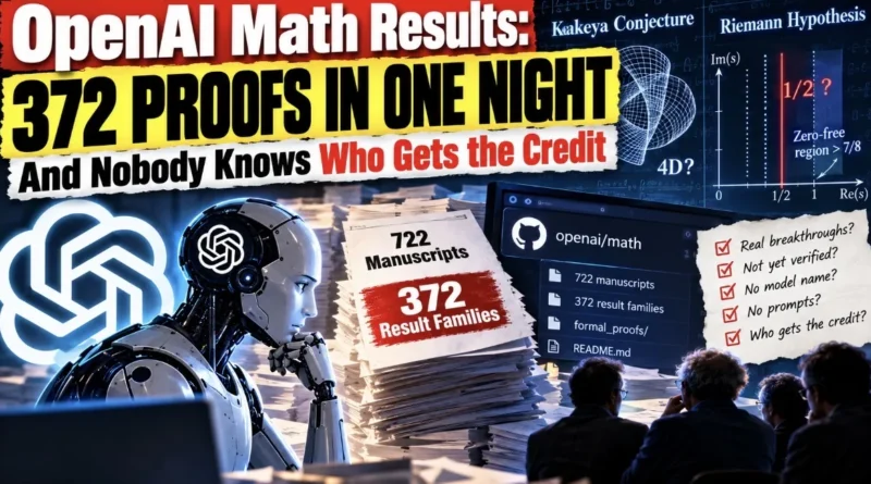 OpenAI math results, 372 AI-generated proofs on open math problems including Kakeya and the Riemann hypothesis